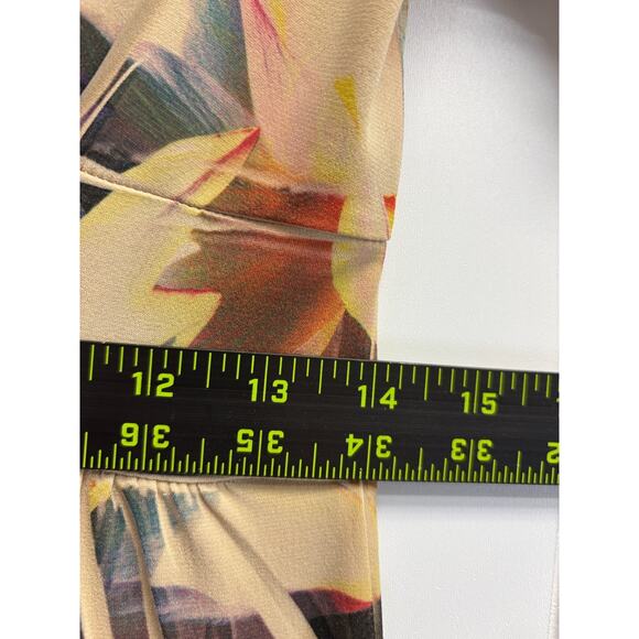 Y2K Body Central Women Baby Doll Floral‎ Boho Artsy Midi Dress Size M Abstract - Picture 5 of 8